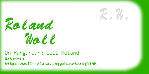 roland woll business card